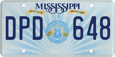 MS license plate DPD648
