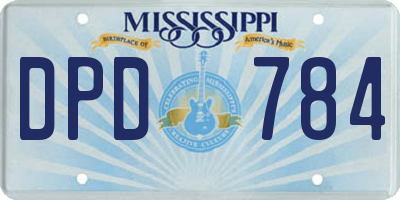 MS license plate DPD784