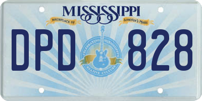 MS license plate DPD828