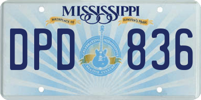 MS license plate DPD836