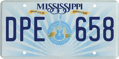 MS license plate DPE658