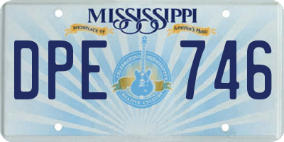 MS license plate DPE746