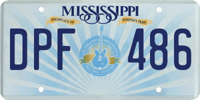 MS license plate DPF486