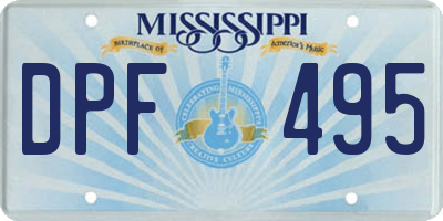 MS license plate DPF495