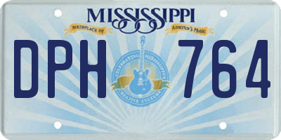 MS license plate DPH764
