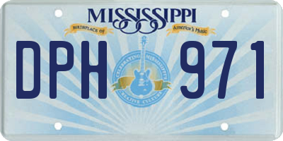 MS license plate DPH971