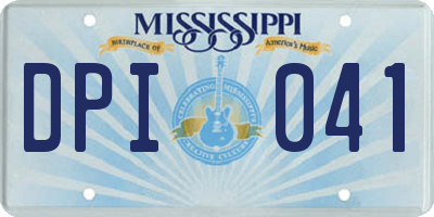 MS license plate DPI041