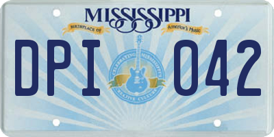 MS license plate DPI042