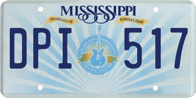 MS license plate DPI517