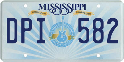MS license plate DPI582