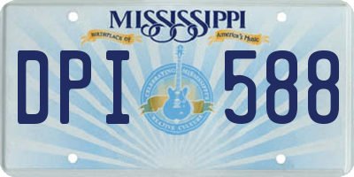MS license plate DPI588