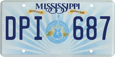 MS license plate DPI687