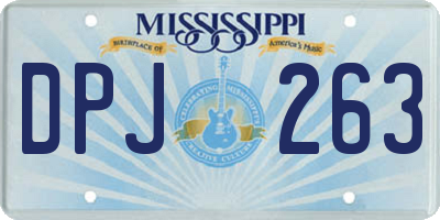 MS license plate DPJ263