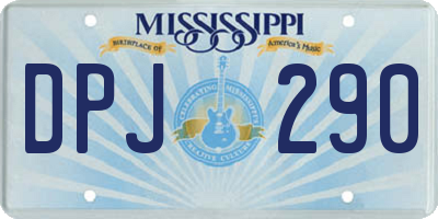 MS license plate DPJ290