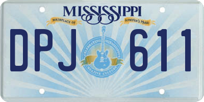 MS license plate DPJ611