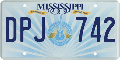 MS license plate DPJ742