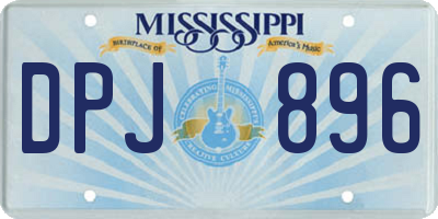 MS license plate DPJ896