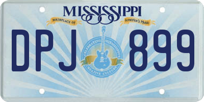 MS license plate DPJ899