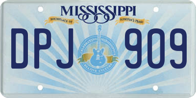 MS license plate DPJ909