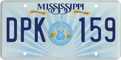 MS license plate DPK159