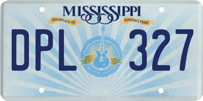 MS license plate DPL327