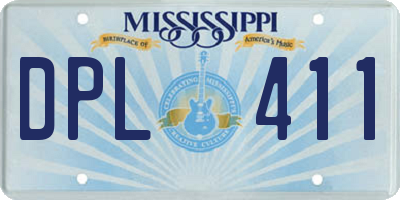 MS license plate DPL411