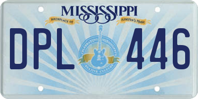 MS license plate DPL446