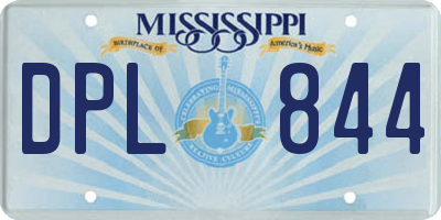 MS license plate DPL844