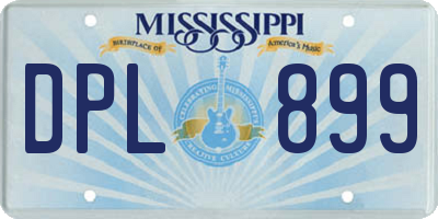 MS license plate DPL899