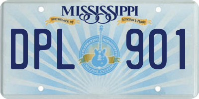 MS license plate DPL901
