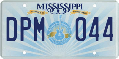MS license plate DPM044