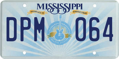 MS license plate DPM064