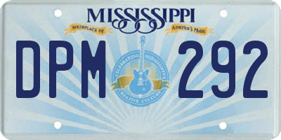 MS license plate DPM292