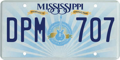 MS license plate DPM707