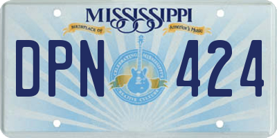 MS license plate DPN424