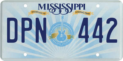 MS license plate DPN442