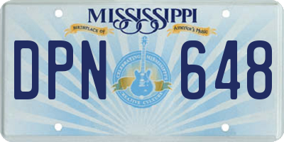 MS license plate DPN648