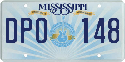 MS license plate DPO148