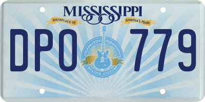 MS license plate DPO779