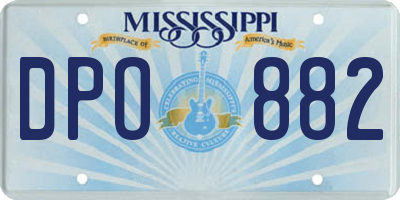 MS license plate DPO882