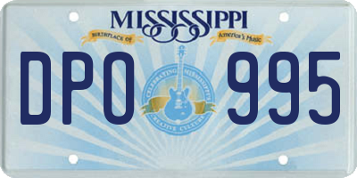 MS license plate DPO995