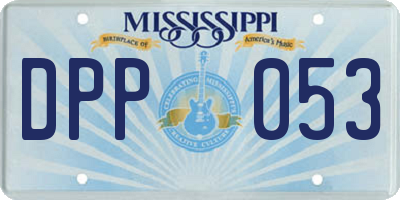 MS license plate DPP053