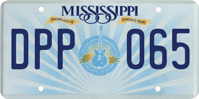 MS license plate DPP065