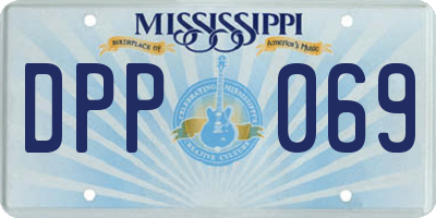 MS license plate DPP069
