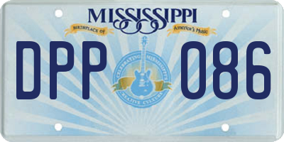 MS license plate DPP086