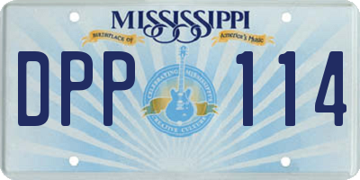 MS license plate DPP114