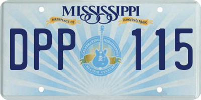 MS license plate DPP115