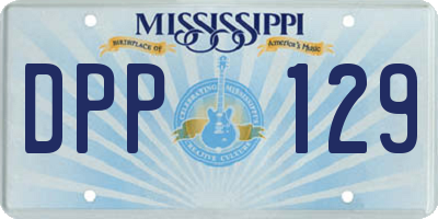 MS license plate DPP129