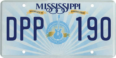 MS license plate DPP190