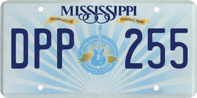 MS license plate DPP255